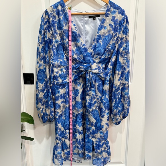 Alex Marie Coble Blue Floral Tiered Spring Dress - Picture 5 of 8